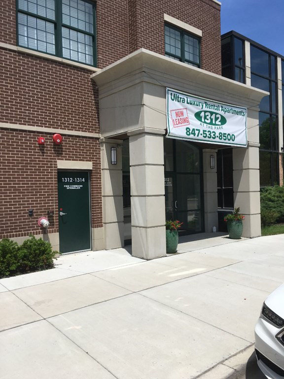 Front view of the Village Green Business Center entrance