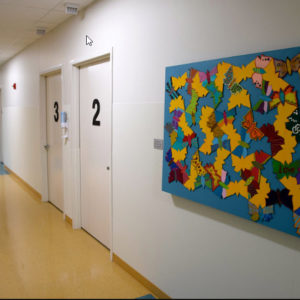 Detroit Children's Hospital Hallway butterflies