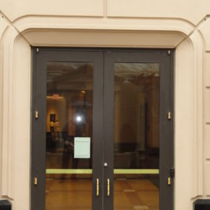 Cabrini Chapel in Chicago exterior doors
