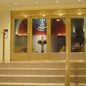 Cabrini Chapel in Chicago Interior doors